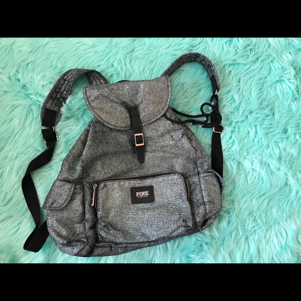 Gray glitter bag